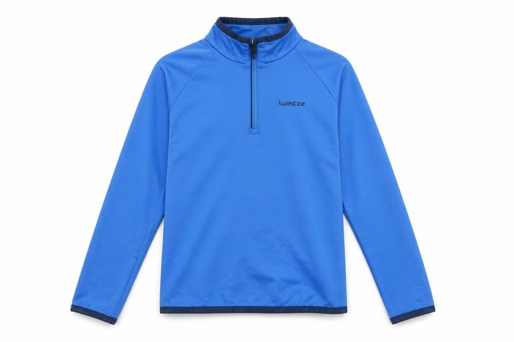 DECATHLON Boys Blue Polyester Pullover Sweatshirt Size 8 Years Zip