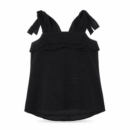 Warehouse Womens Black Polyester Basic Tank Size 10 Off the Shoulder