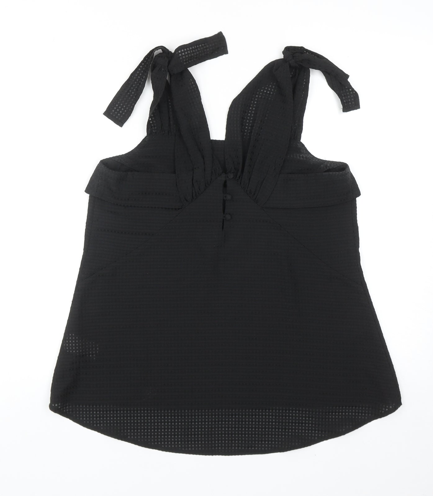 Warehouse Womens Black Polyester Basic Tank Size 10 Off the Shoulder