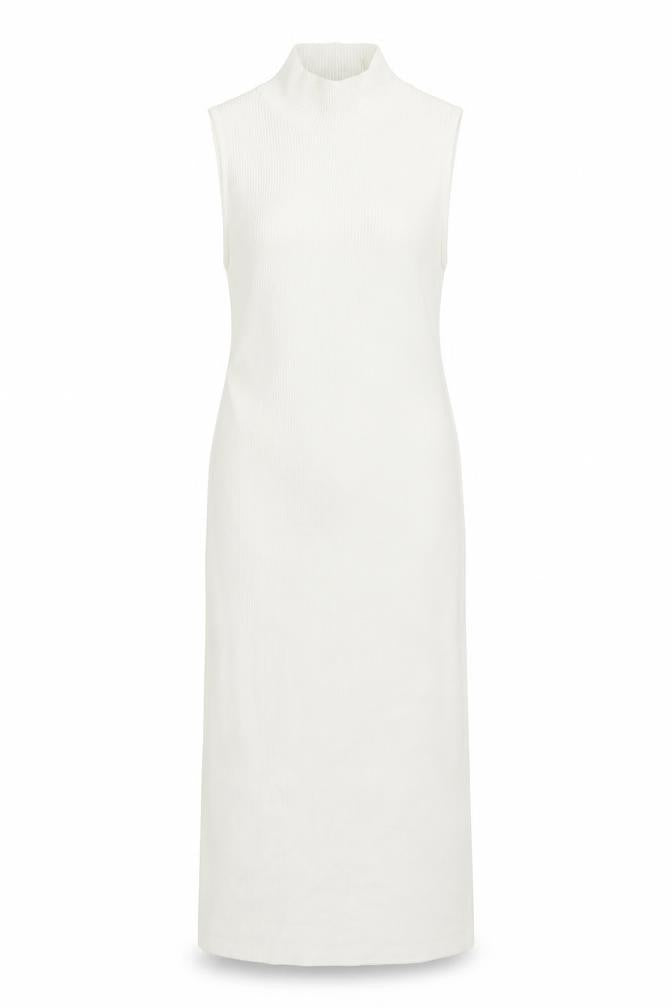 Bershka Womens White Viscose Bodycon Size S Mock Neck Pullover