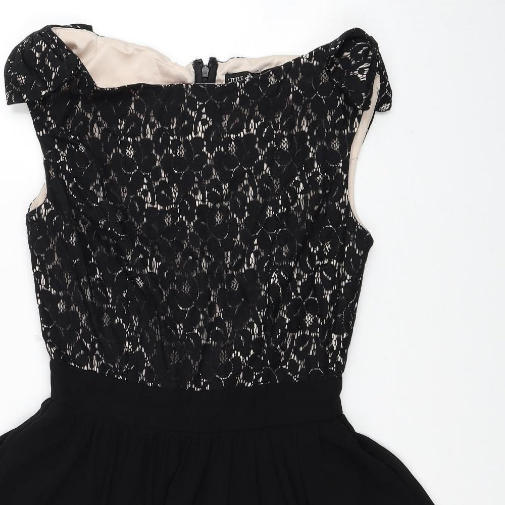 little mistress black lace dress Little Mistress Cocktail dress / Party dress - black - (Pre-owned)