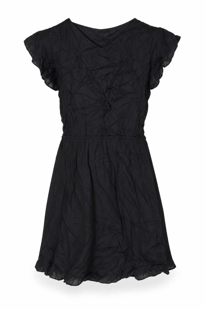 Lee Cooper Womens Black Viscose A-Line Size XS V-Neck Hook & Loop