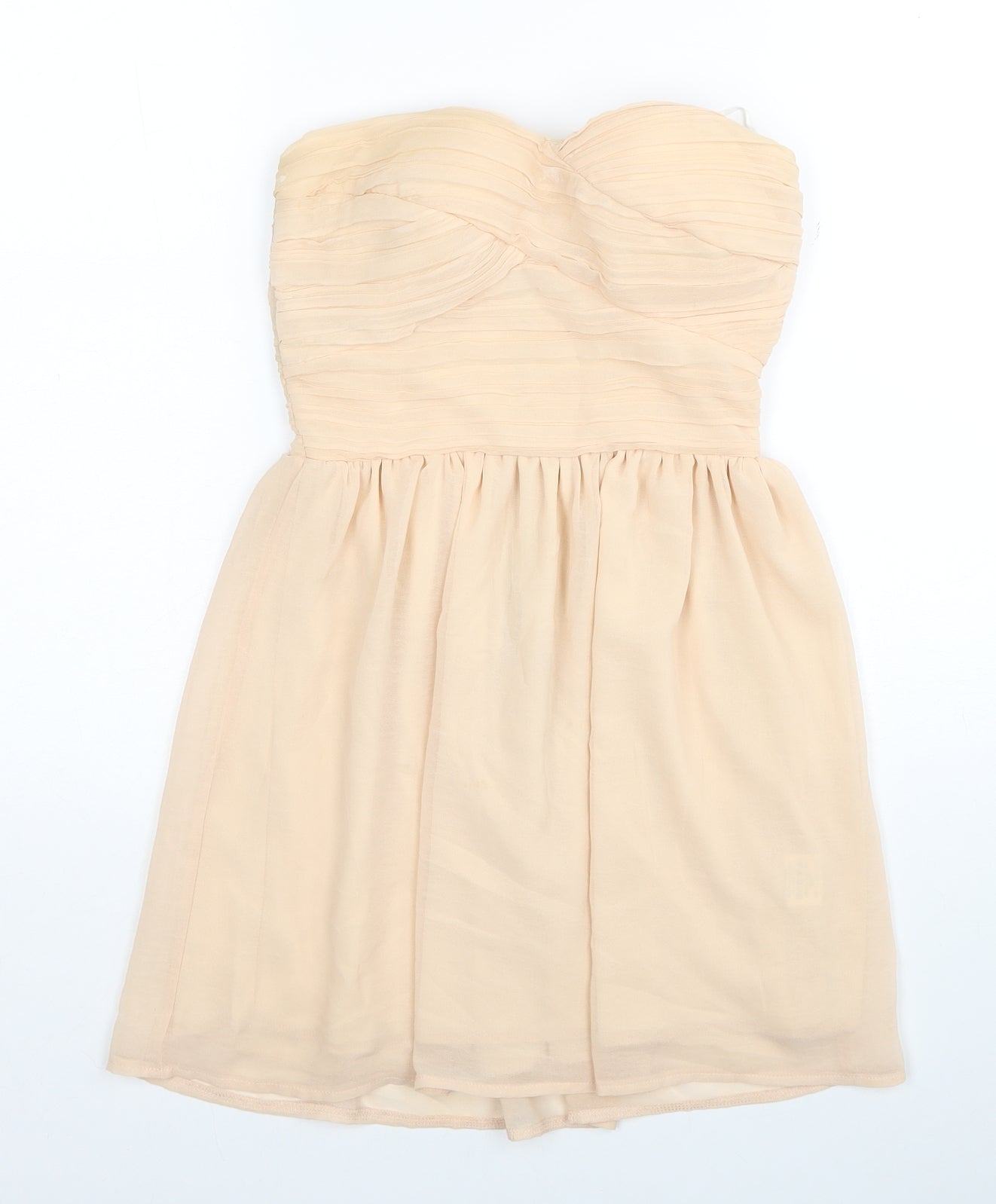 Rave Womens Beige Polyester Fit & Flare Size 6 Sweetheart Zip