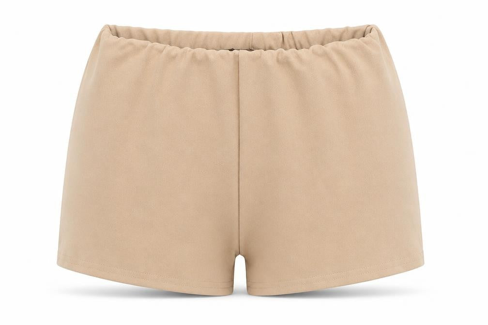 Missguided Womens Beige Polyester Sweat Shorts Size 6 Extra-Slim Pull On
