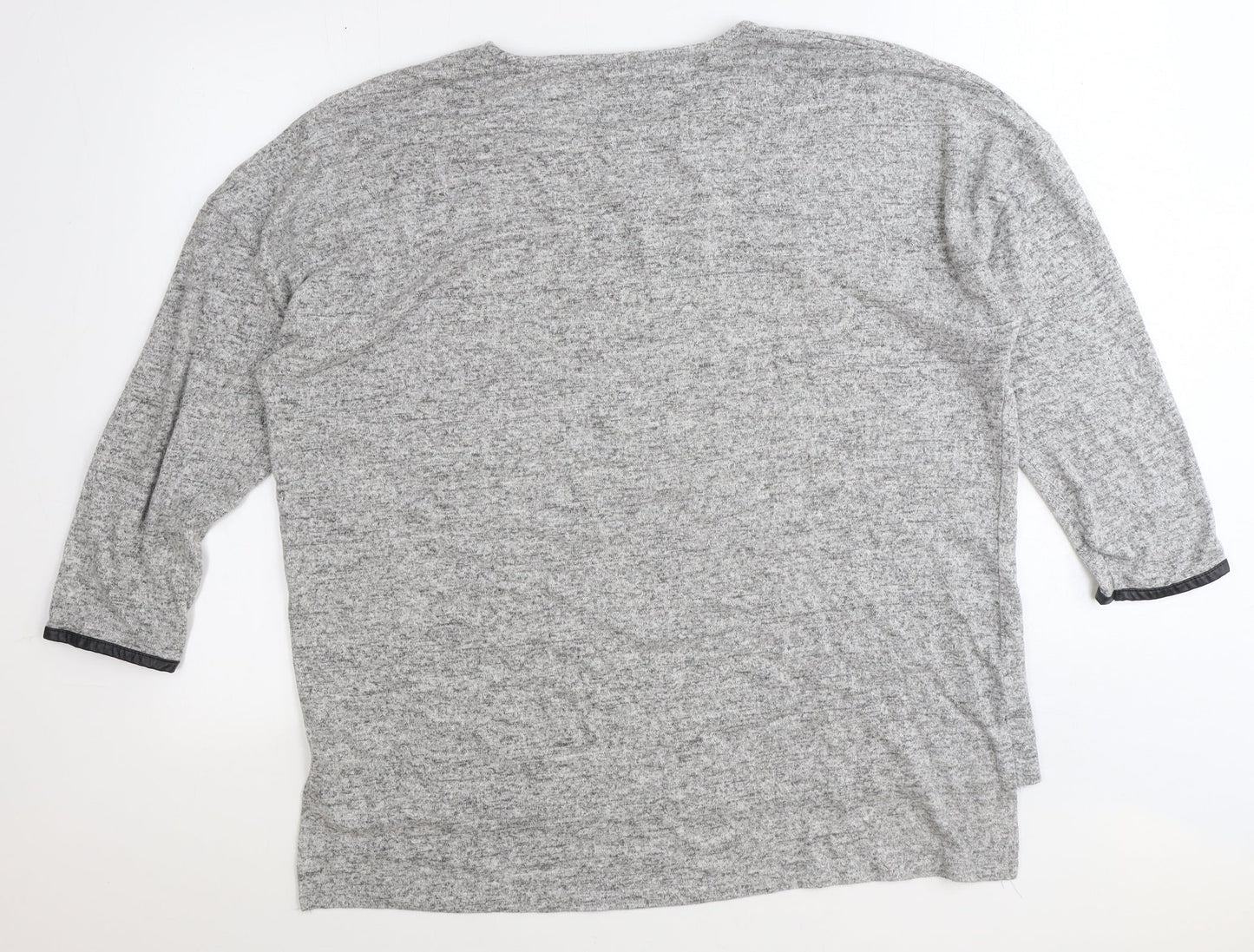 Zara Womens Grey Round Neck Polyester Pullover Jumper Size M