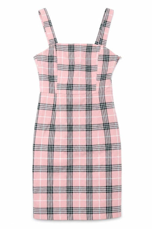 H&M Womens Pink Geometric Viscose Shift Size 6 Off the Shoulder Zip