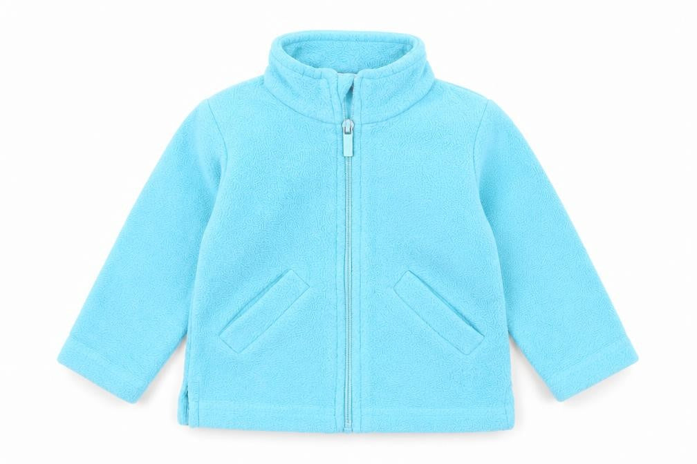 Preworn Girls Blue Jacket Size 3-6 Months Zip