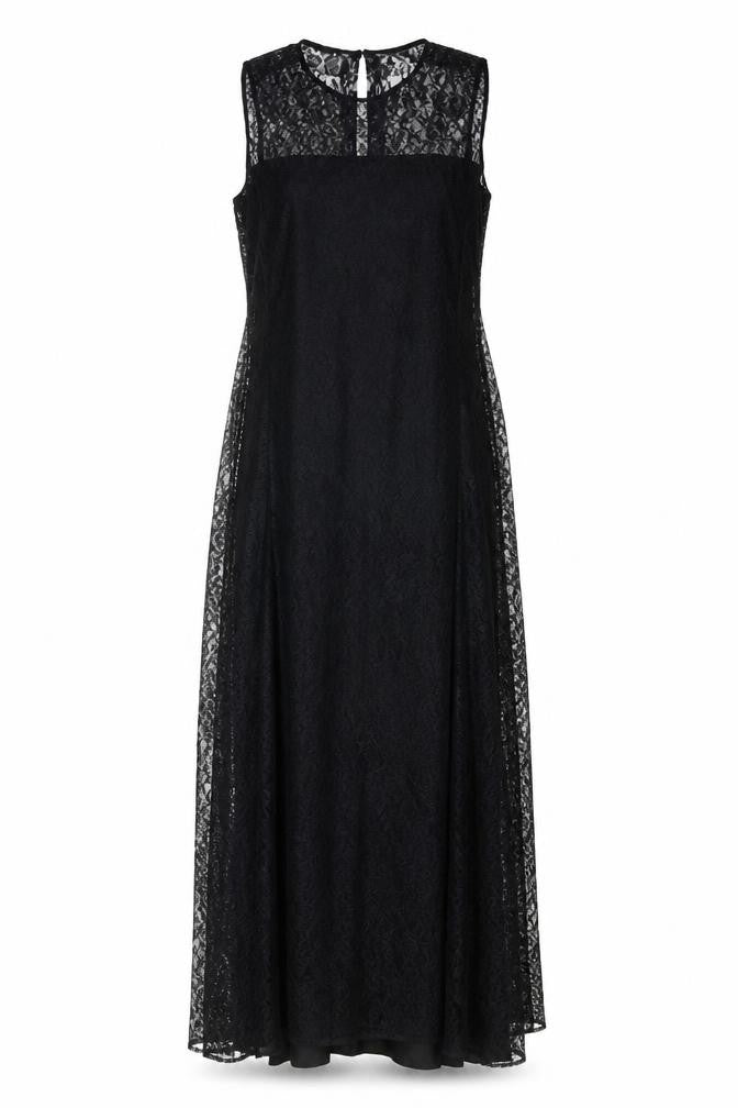 Young Mayfair Womens Black Polyester Maxi Size 8 Round Neck Zip