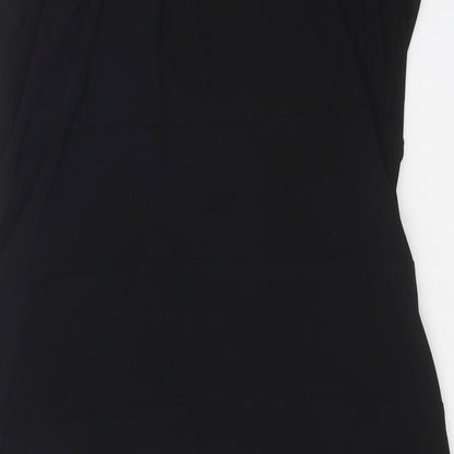 Scarlett Nite Womens Black Polyester Bodycon Size 12 Scoop Neck Pullover