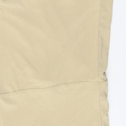 Boohoo Womens Beige Polyester Mini Size 10 V-Neck Pullover