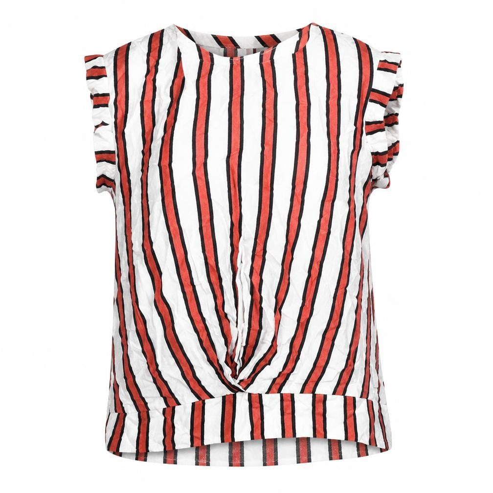 NEXT Womens Multicoloured Striped Viscose Basic Tank Size 8 Round Neck