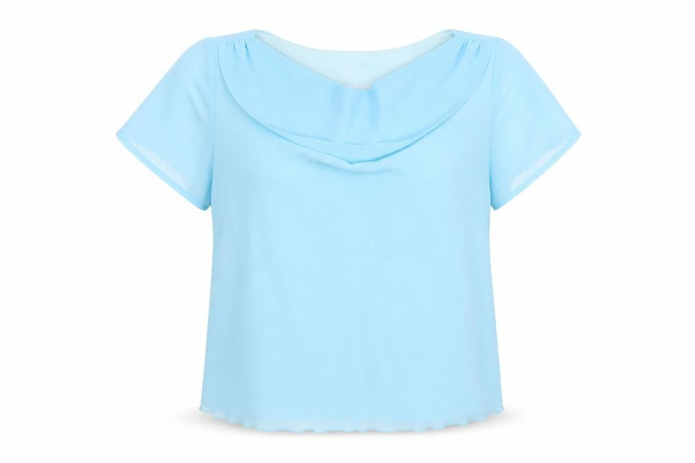 Lyndella Womens Blue Polyester Basic T-Shirt Size 18 Round Neck