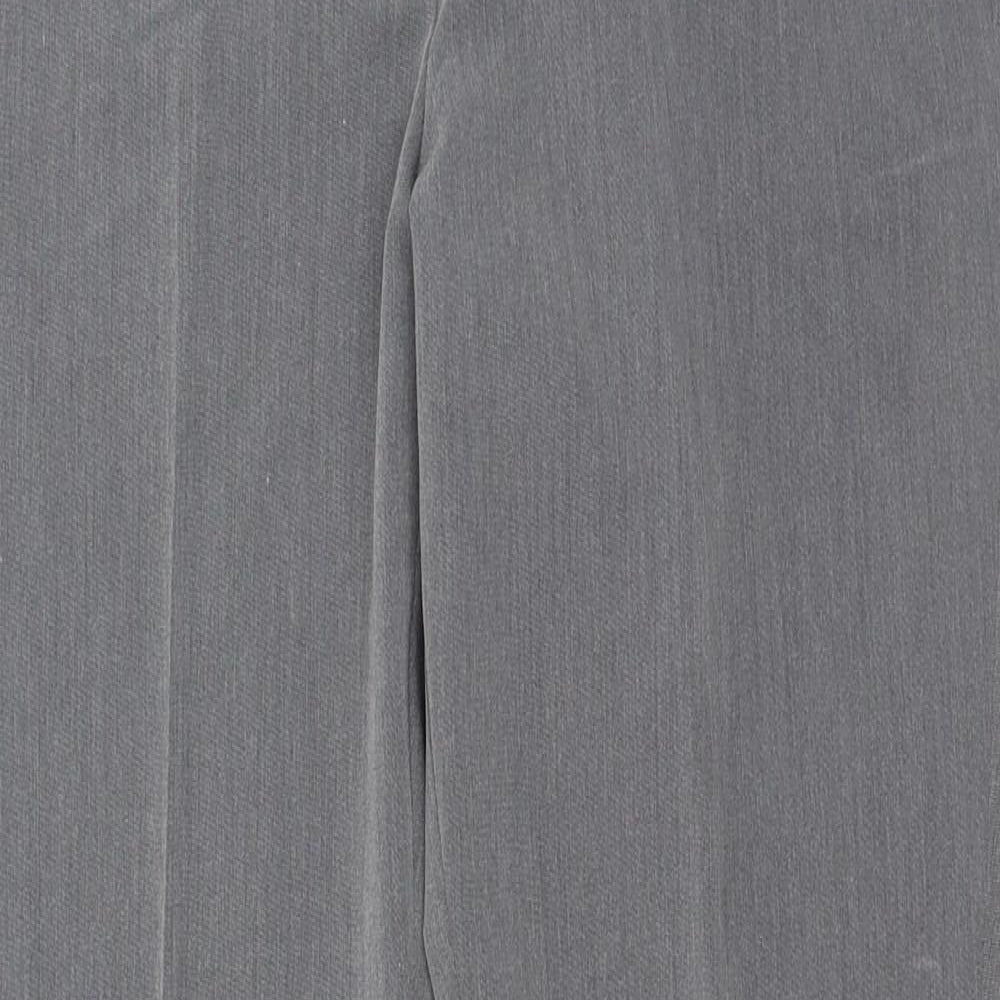 Dorothy Perkins Womens Grey Polyester Carrot Trousers Size 8 Regular Hook & Eye