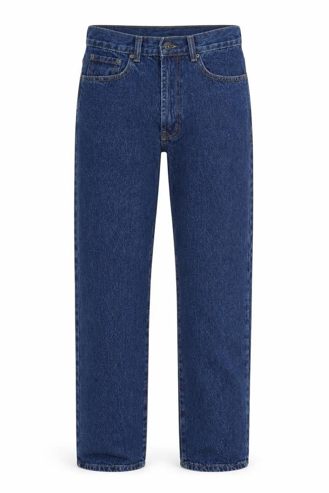 Blue Circle Mens Blue Cotton Straight Jeans Size 28 in Regular Button