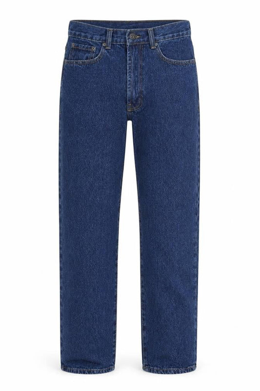 Blue Circle Mens Blue Cotton Straight Jeans Size 28 in Regular Button