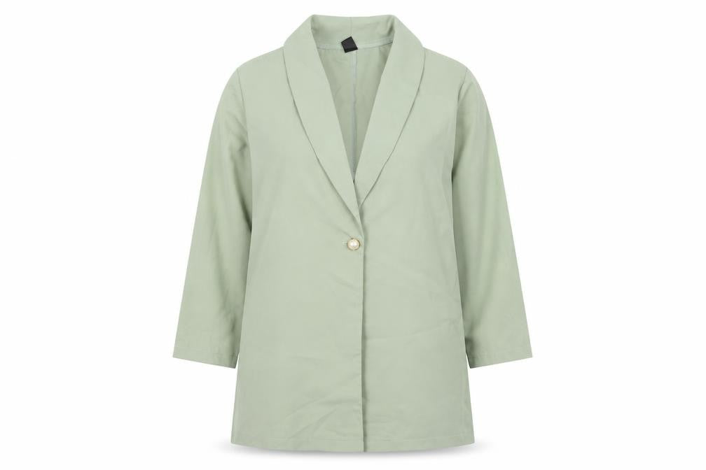 SheIn Womens Green Polyester Jacket Blazer Size M - Top Included