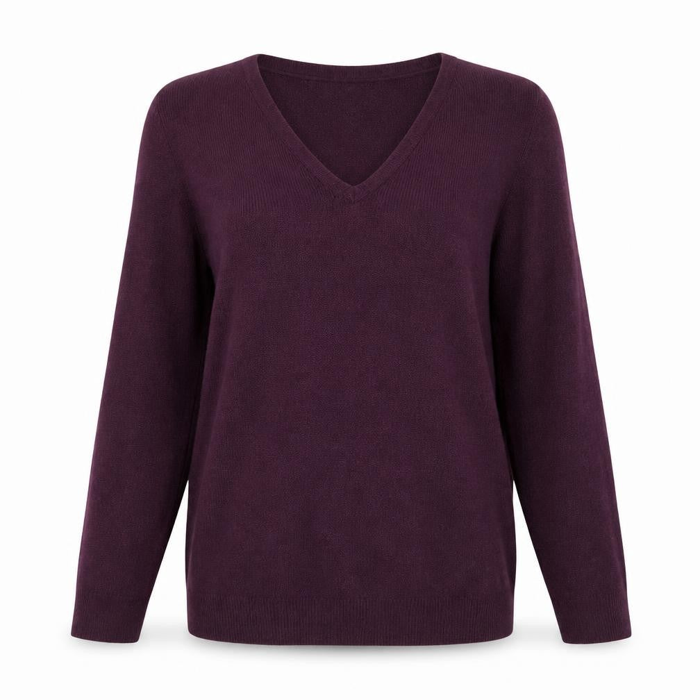 Gap Womens Purple V-Neck Nylon Pullover Jumper Size S
