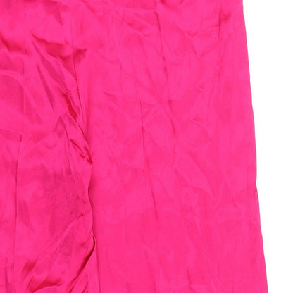 Preloved Zara Womens Pink Polyester Trousers Size 34 in L26 in Regular Zip - Label