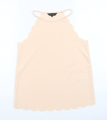 New Look Womens Pink Viscose Basic Tank Size 8 Halter