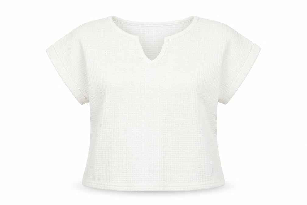 Preworn Womens White Polyester Basic Blouse Size L V-Neck