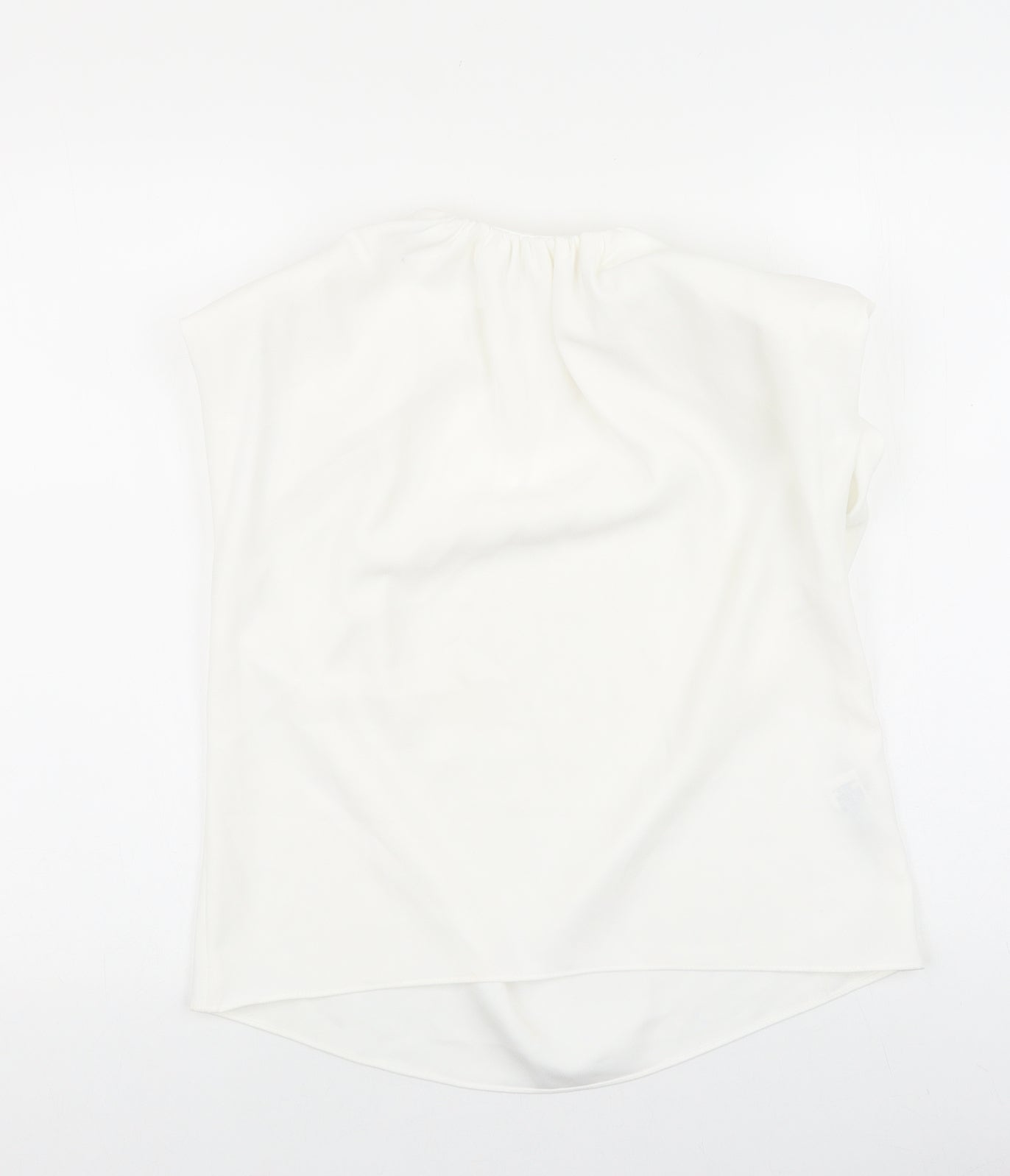 Zara Womens White Polyester Basic Blouse Size S Round Neck