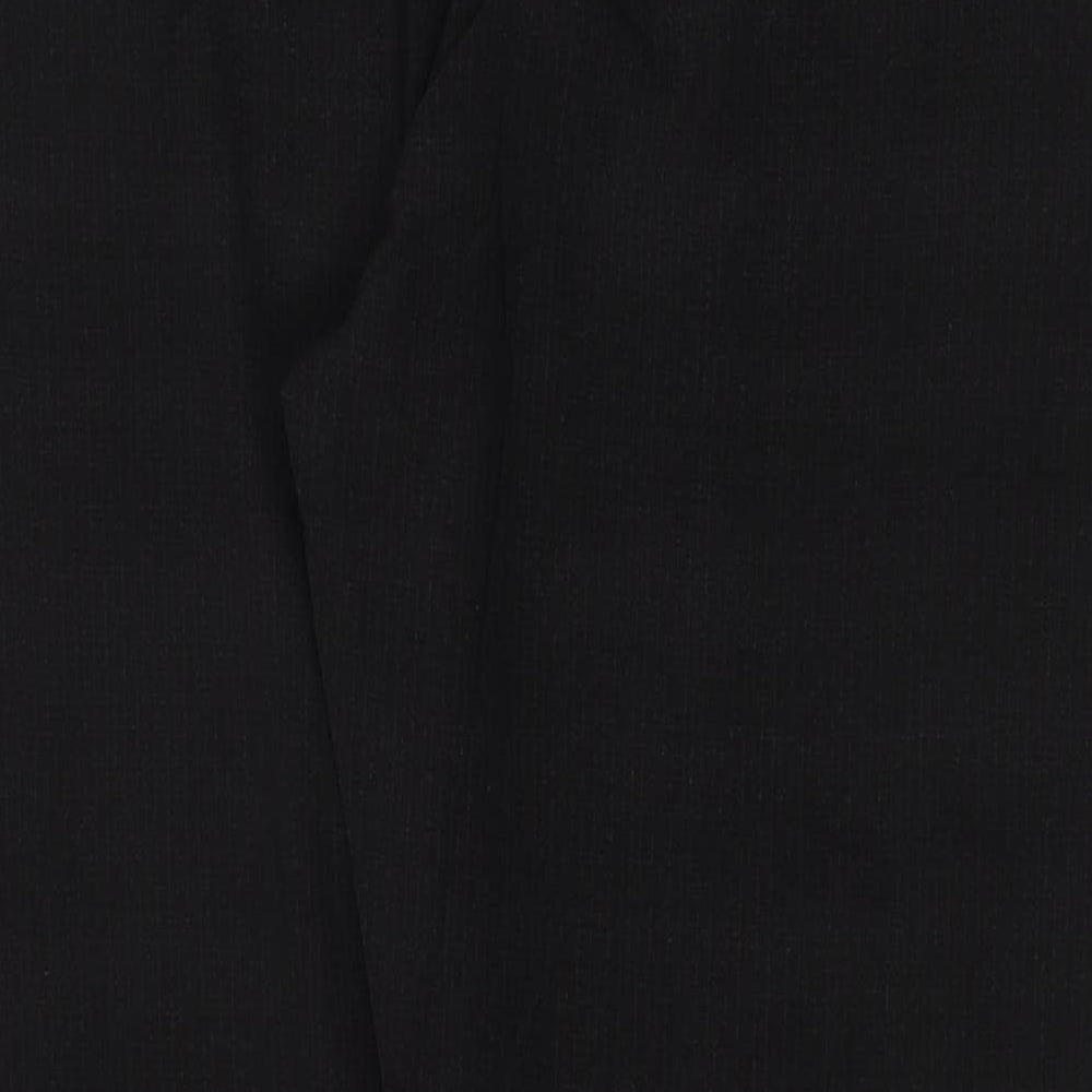 Preworn Womens Black Cotton Trousers Size 4XL Regular - Embellished Pockets
