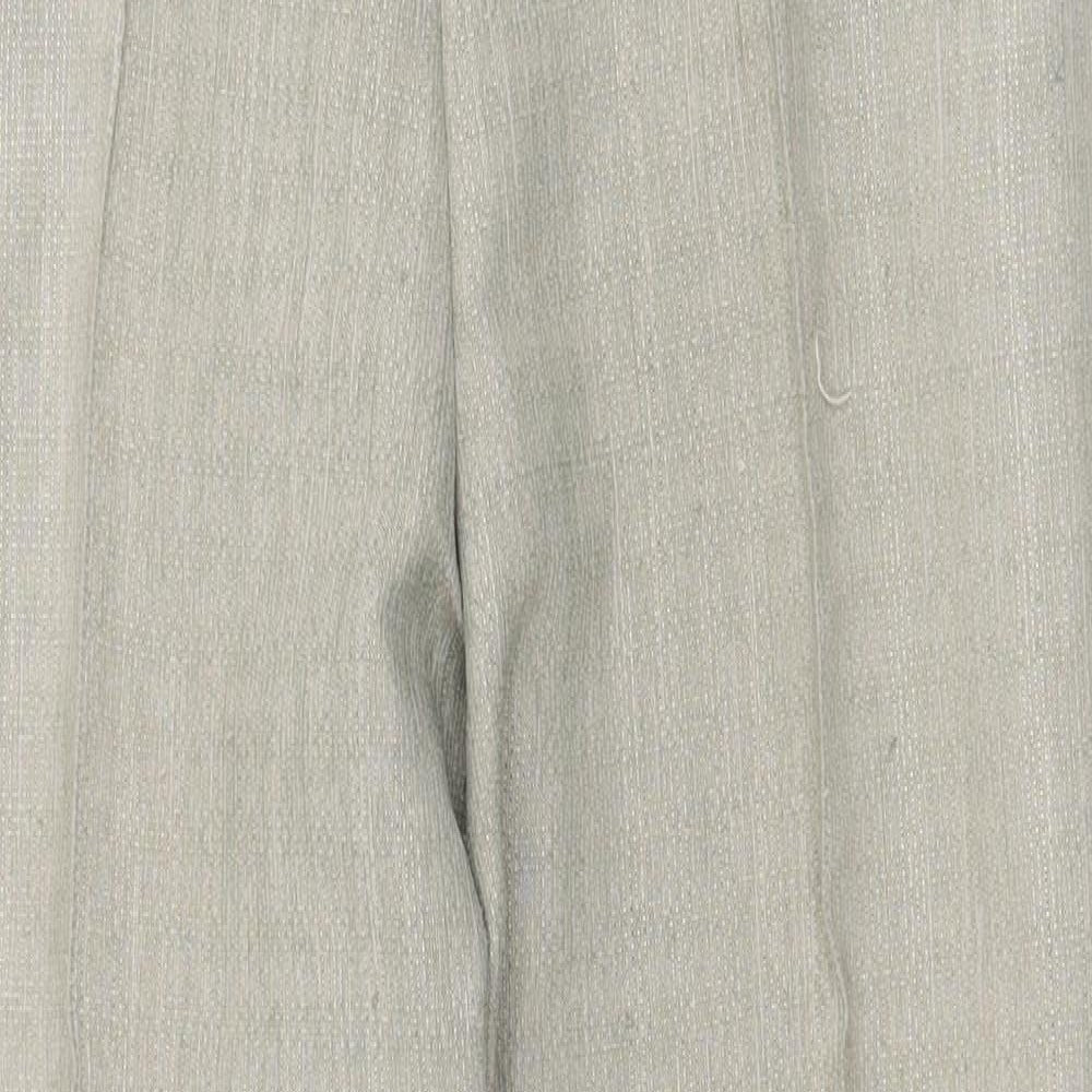 Marks and Spencer Womens Grey Polyester Trousers Size 14 Regular
