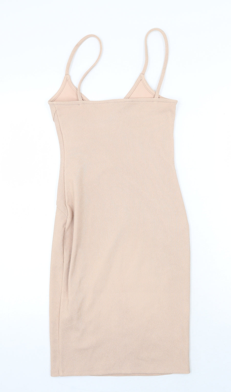 New Look Womens Pink Polyester Bodycon Size 6 V-Neck Pullover