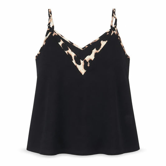 SheIn Womens Black Polyester Camisole Blouse Size S V-Neck