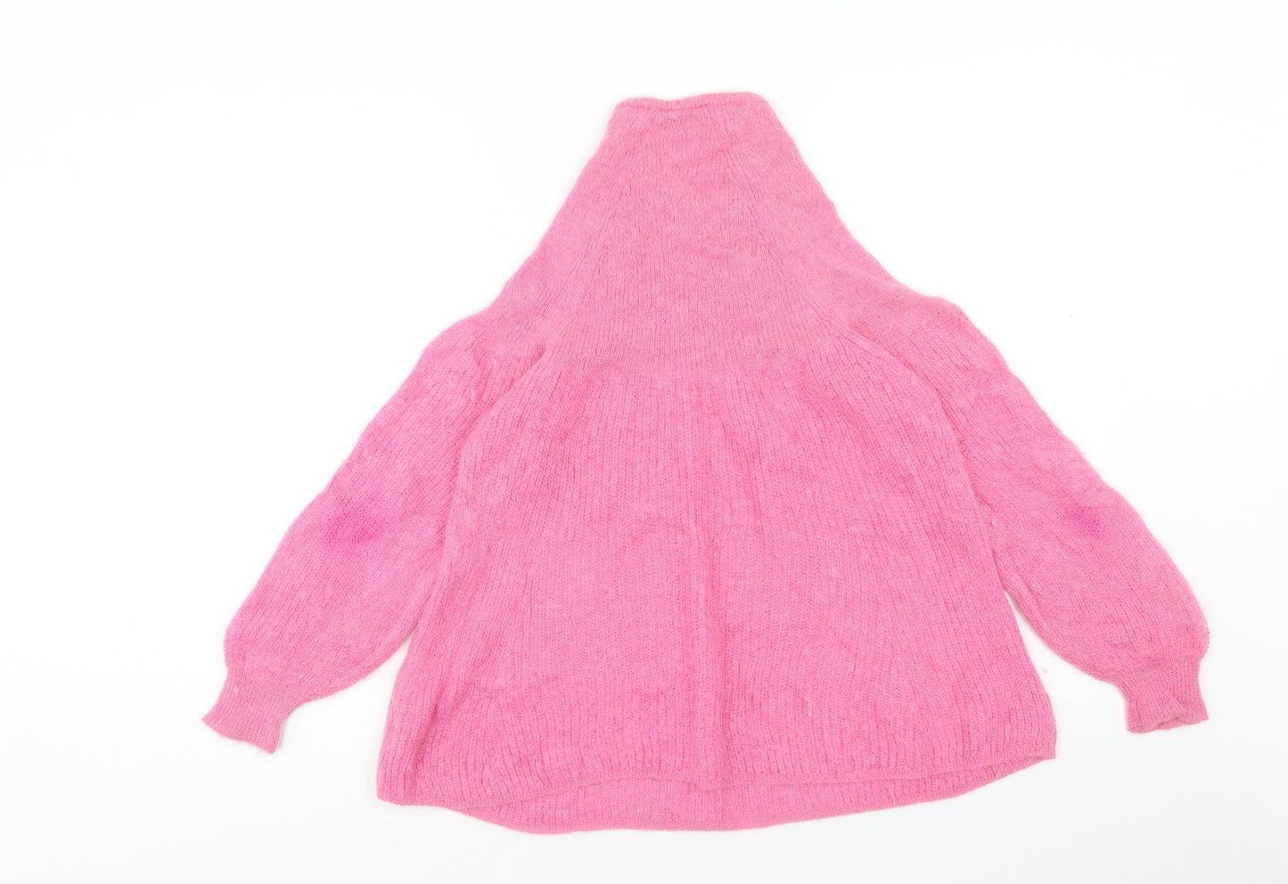 Gerard Darel Womens Pink High Neck Polyamide Pullover Jumper Size S