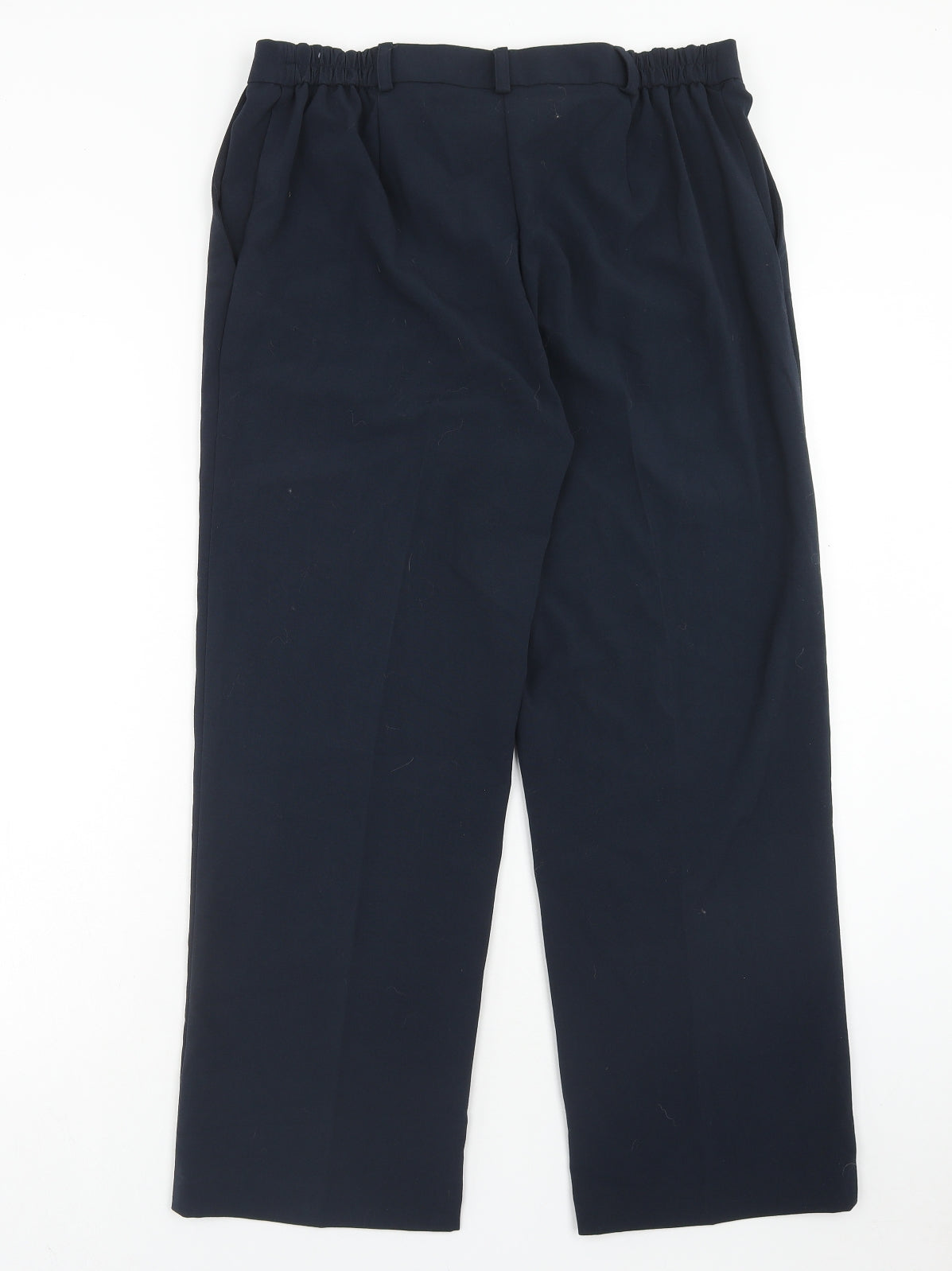 Special Collection Womens Blue Polyester Dress Pants Trousers Size 14 Regular Hook & Eye