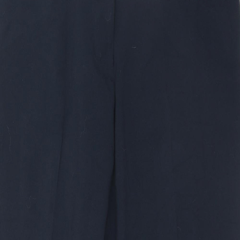 Special Collection Womens Blue Polyester Dress Pants Trousers Size 14 Regular Hook & Eye