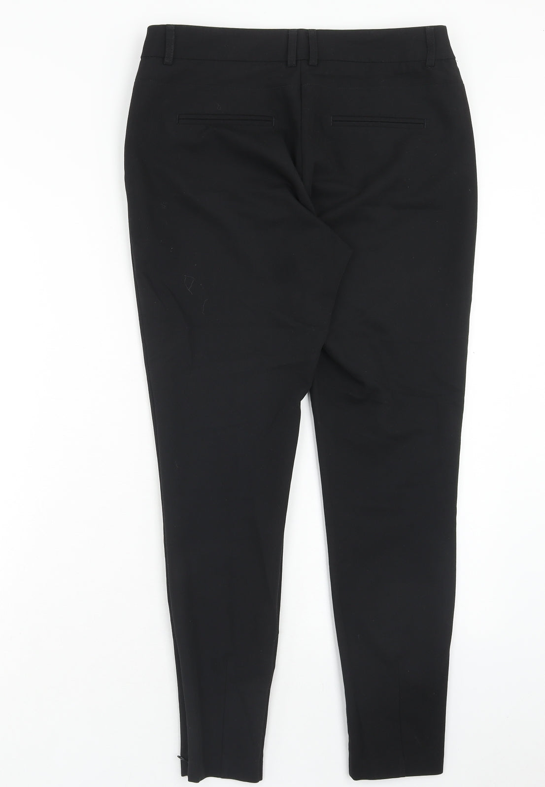 NEXT Womens Black Polyester Dress Pants Trousers Size 8 Regular Hook & Eye