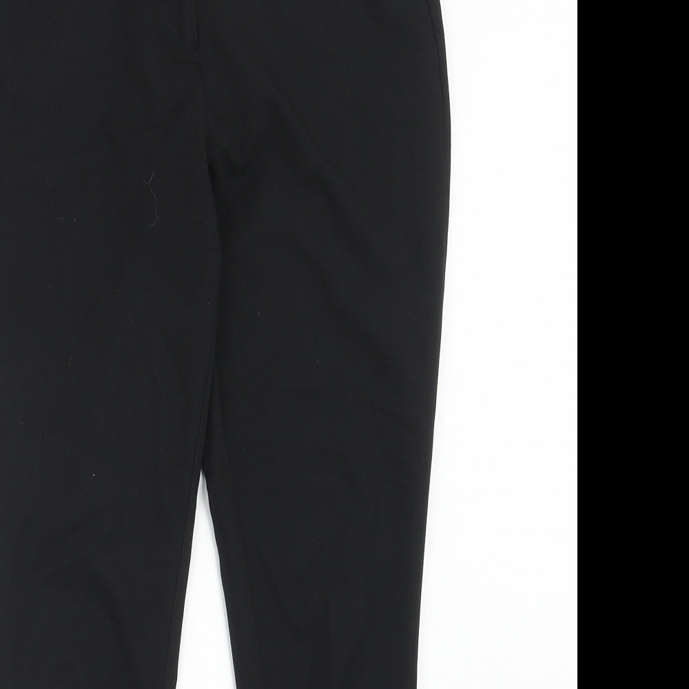 NEXT Womens Black Polyester Dress Pants Trousers Size 8 Regular Hook & Eye
