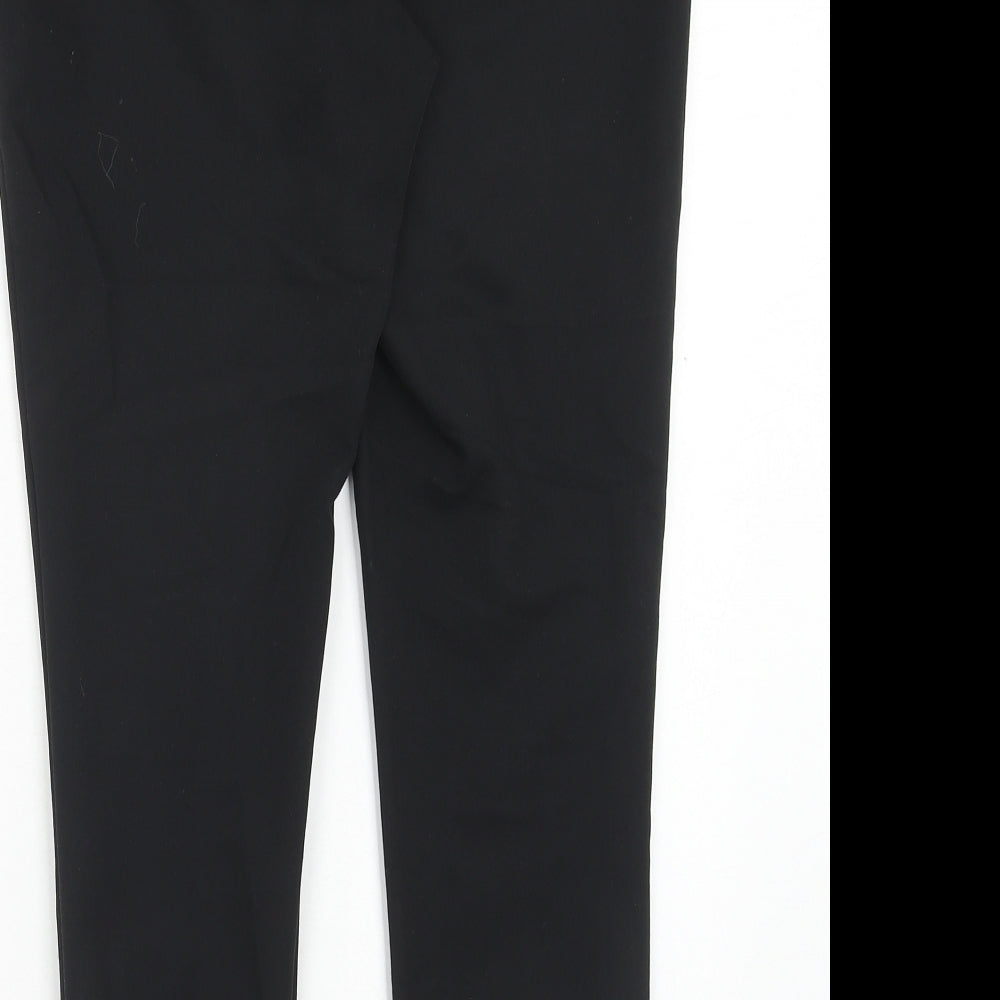 NEXT Womens Black Polyester Dress Pants Trousers Size 8 Regular Hook & Eye
