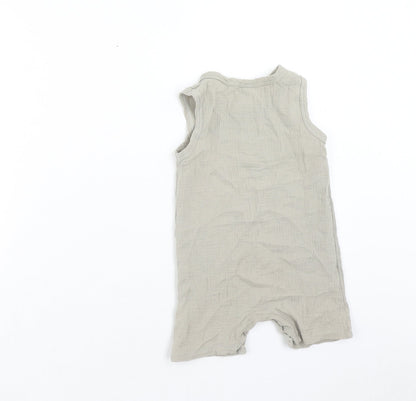 SHEIN Girls Green Cotton Romper One-Piece Size 18 Months Button