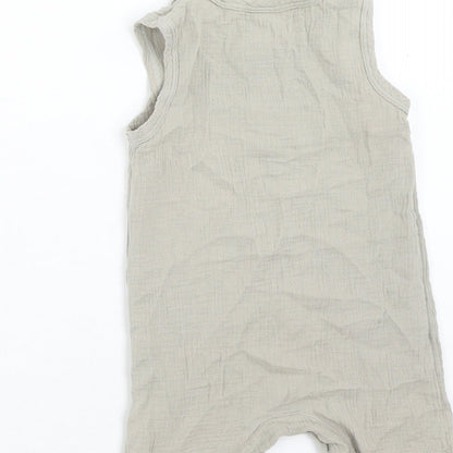 SHEIN Girls Green Cotton Romper One-Piece Size 18 Months Button