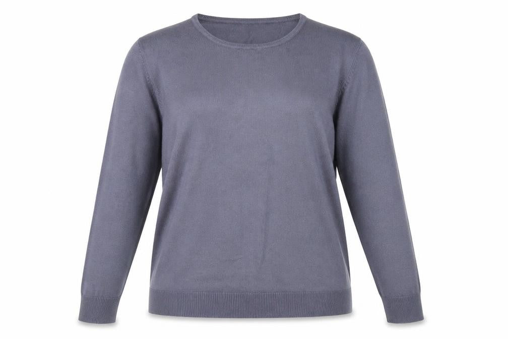 Marks & Spencer Womens Blue Scoop Neck Acrylic Pullover Jumper Size 14