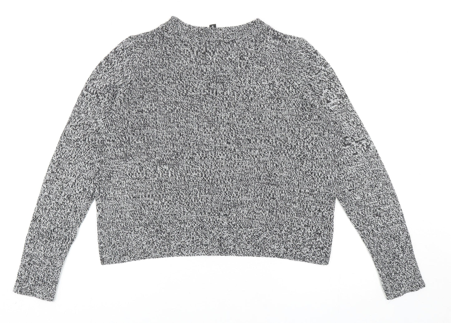 Divided by H&M Womens Grey Scoop Neck Acrylic Pullover Jumper Size S