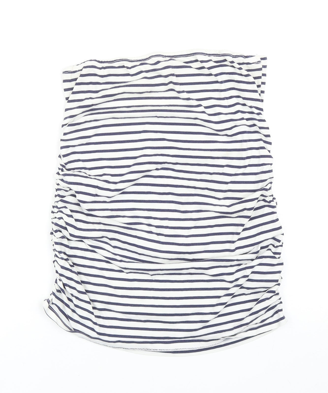 Dorothy Perkins Womens Blue Striped Cotton Basic Tank Size 12 Off the Shoulder