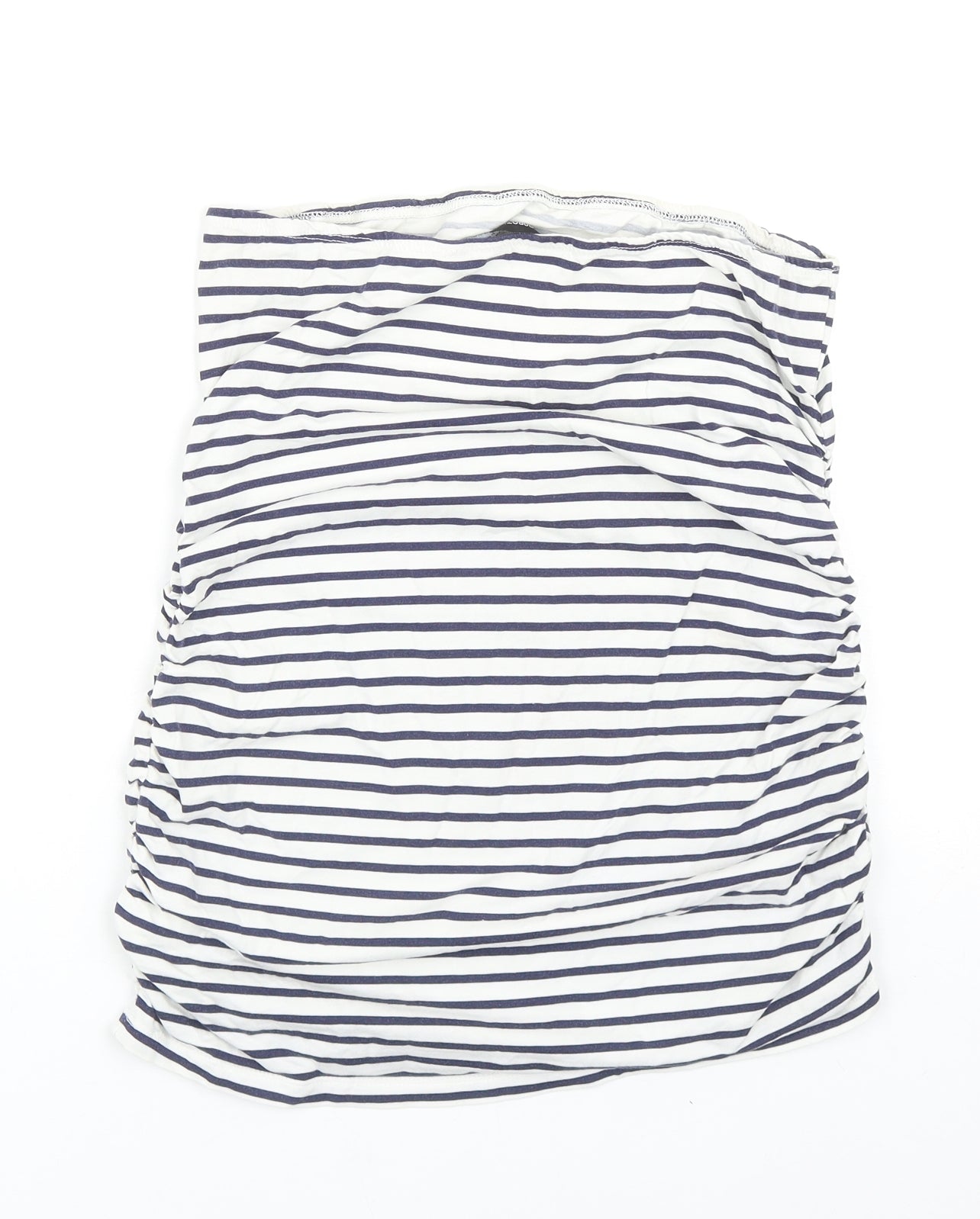 Dorothy Perkins Womens Blue Striped Cotton Basic Tank Size 12 Off the Shoulder