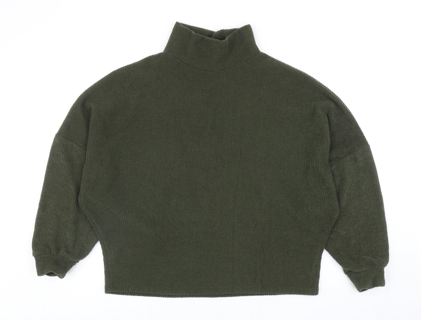 River Island Womens Green High Neck Polyester Pullover Jumper Size XS