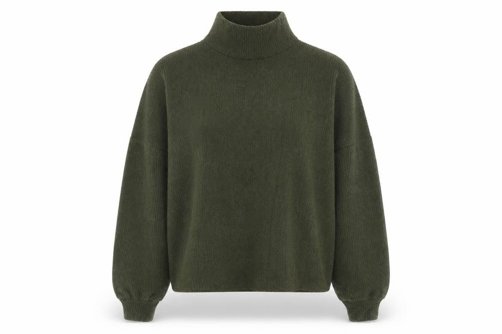 River Island Womens Green High Neck Polyester Pullover Jumper Size XS
