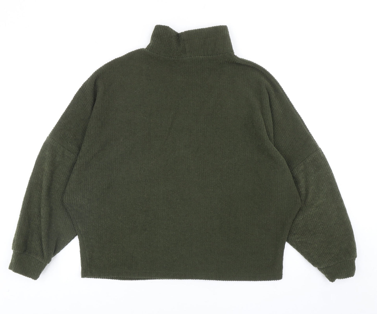 River Island Womens Green High Neck Polyester Pullover Jumper Size XS