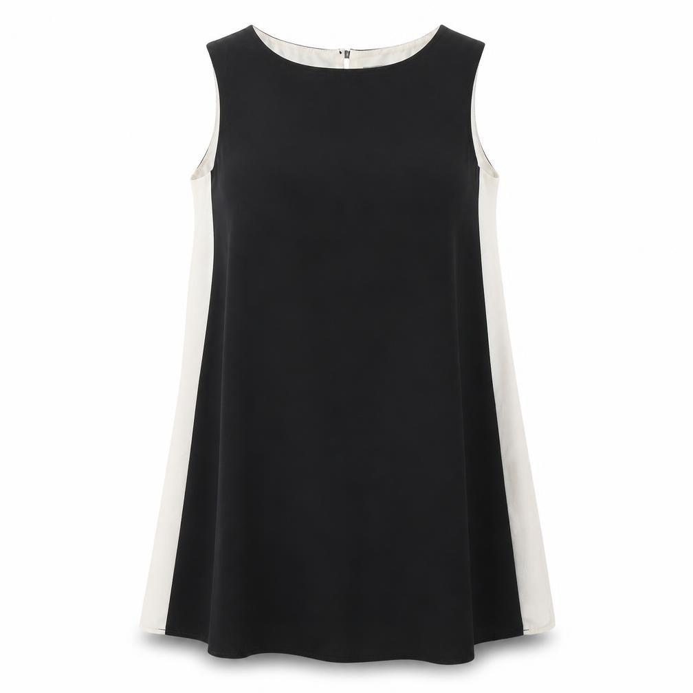 Love Womens Black Polyester Basic Blouse Size M Round Neck
