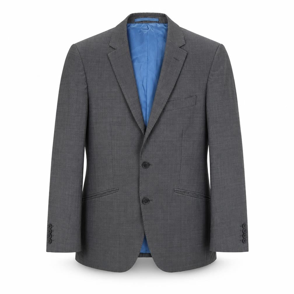 Alfred Brown Mens Grey Polyester Jacket Blazer Size S