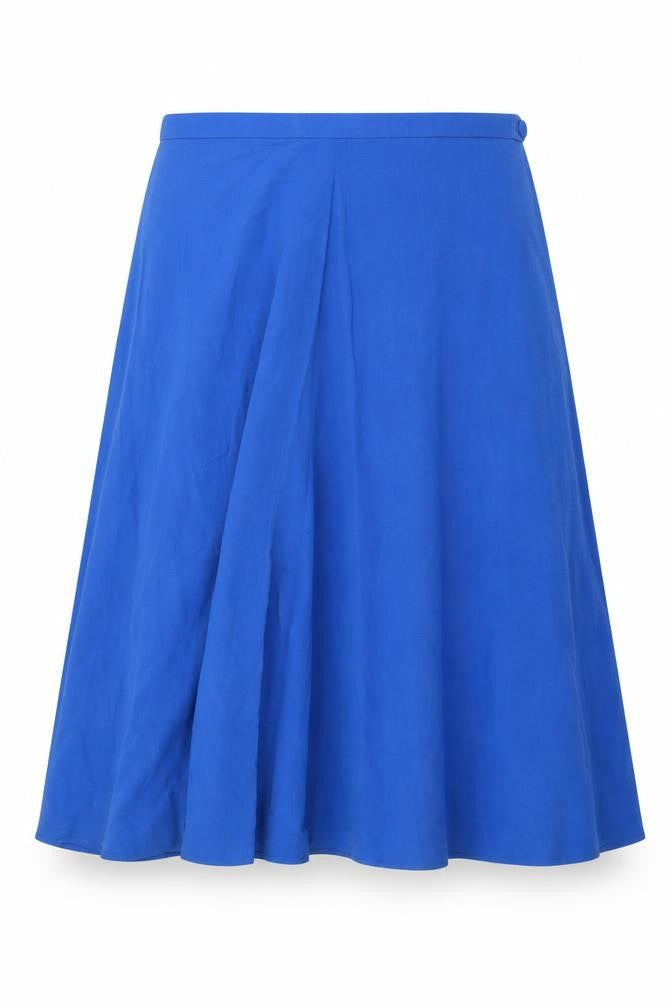 Enigma Womens Blue Cotton Flare Skirt Size 38 in Zip