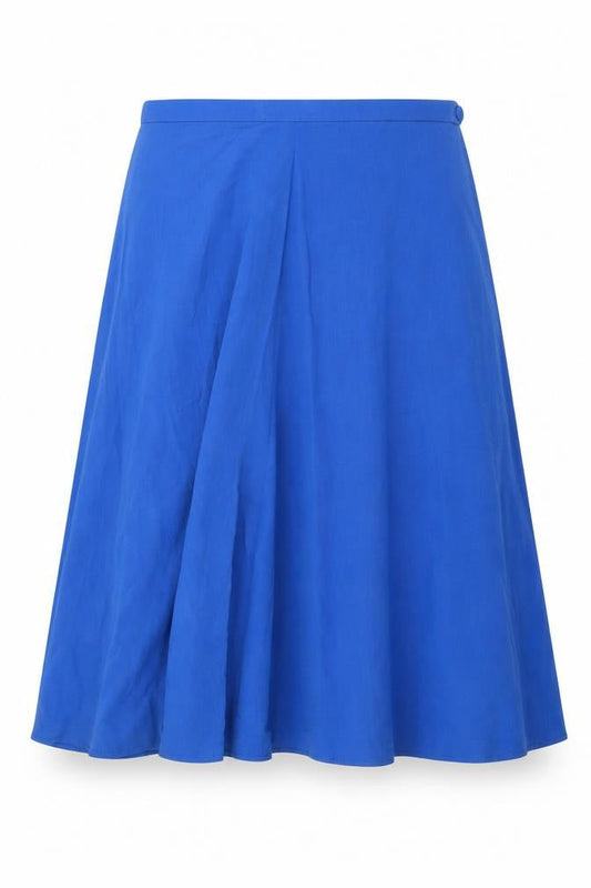 Enigma Womens Blue Cotton Flare Skirt Size 38 in Zip