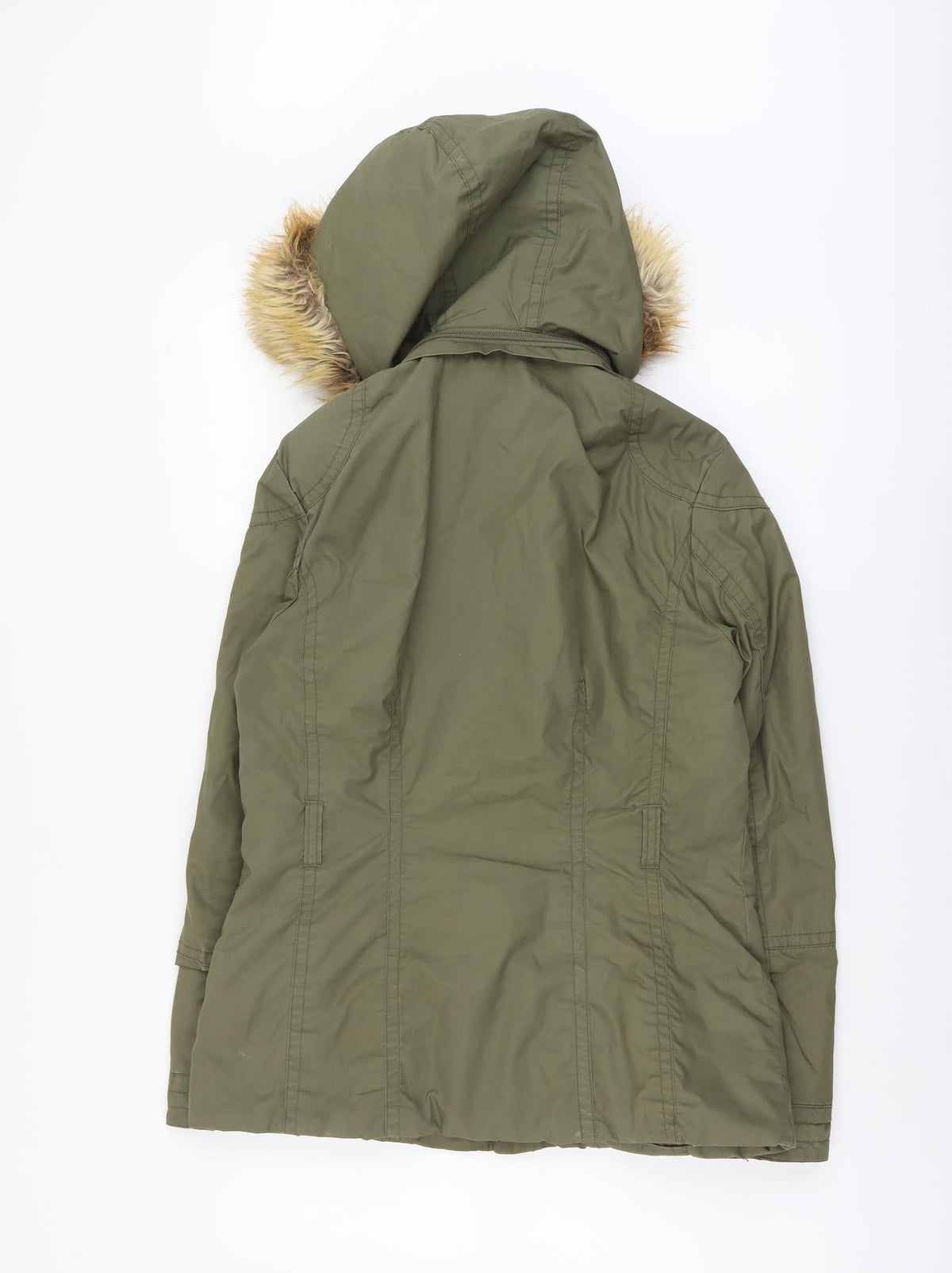 H&M Womens Green Parka Jacket Size M Zip