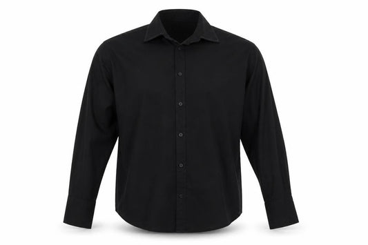 Burton Mens Black Cotton Button-Up Size 18 Collared Button
